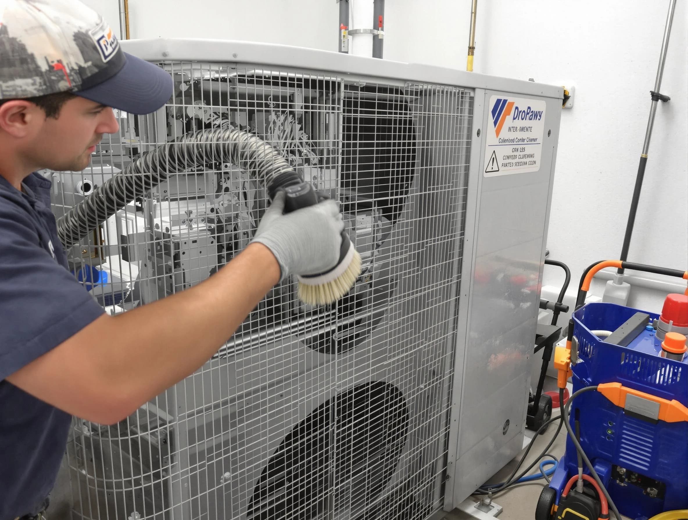 Centennial Air Duct Cleaning specialist performing precision AC coil cleaning for improved system performance in Centennial
