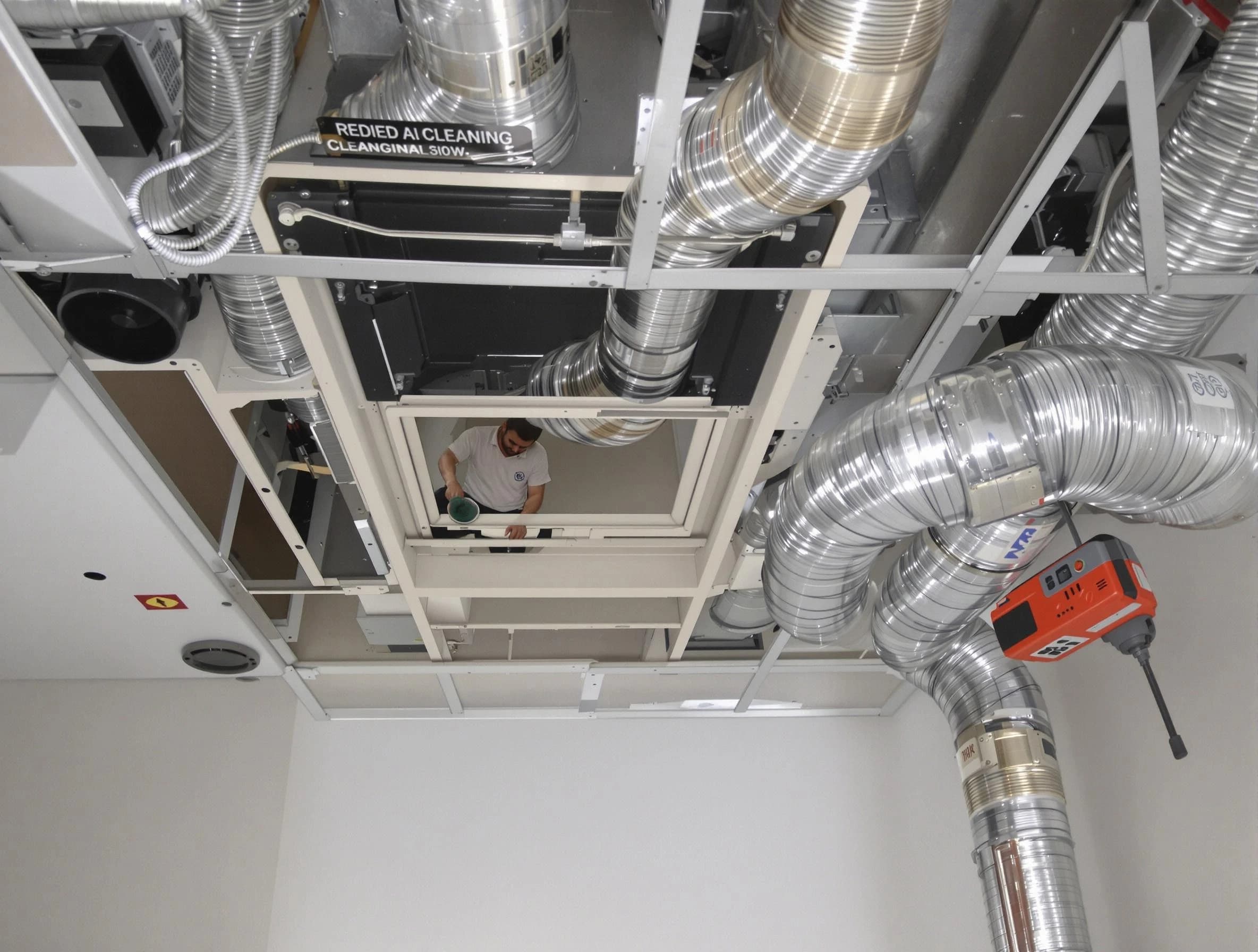 Centennial Air Duct Cleaning technician performing detailed central duct system cleaning in Centennial