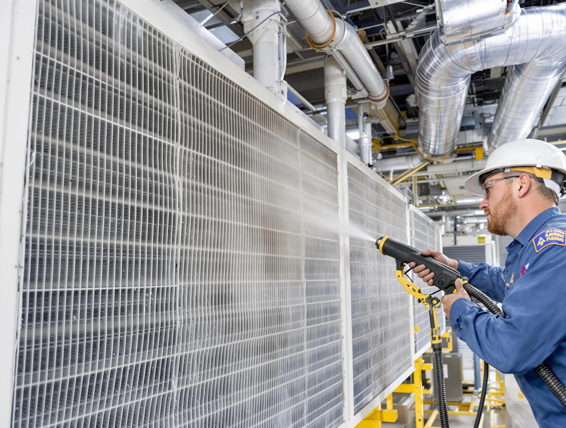 Professional commercial coil cleaning by Centennial Air Duct Cleaning in Centennial