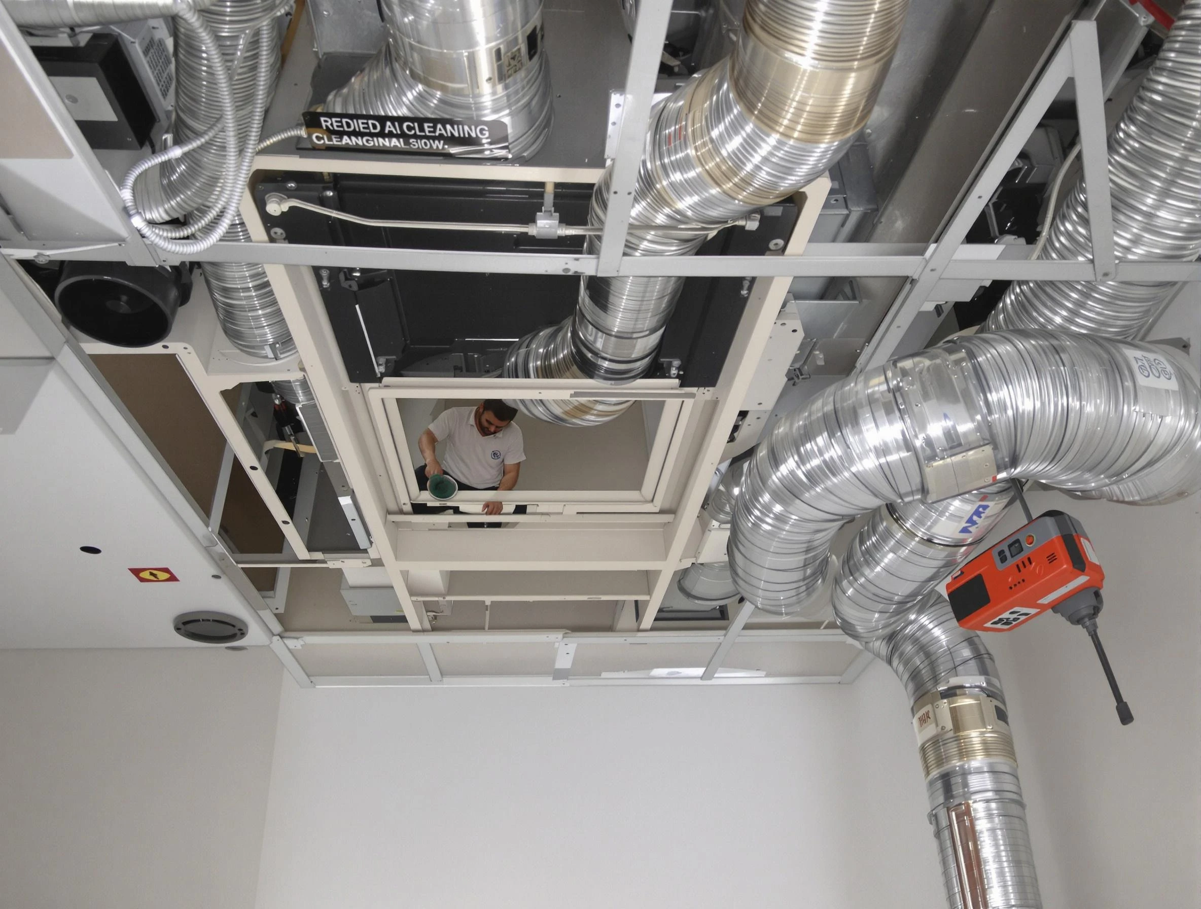 Centennial Air Duct Cleaning technician performing detailed central duct system cleaning in Centennial