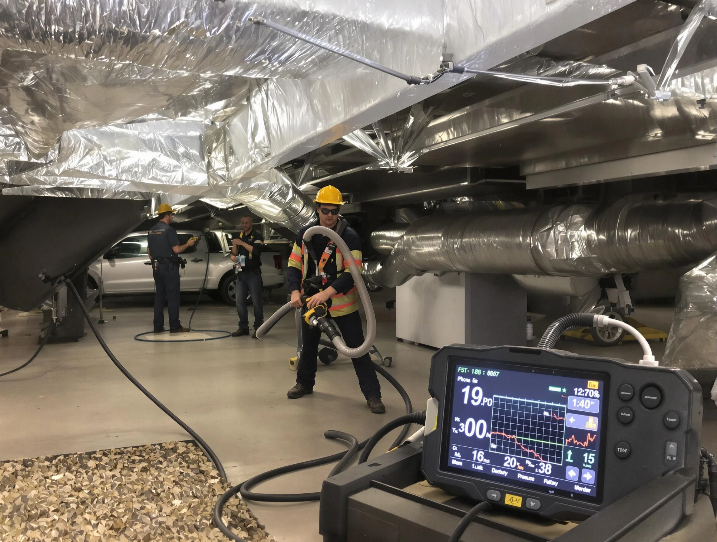 Professional negative pressure duct cleaning by Centennial Air Duct Cleaning in Centennial